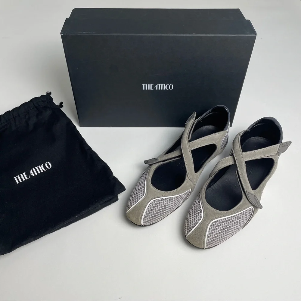 The Attico Floor01 Nomad Ballerina Flat Grey 39 - Picture 2 of 14
